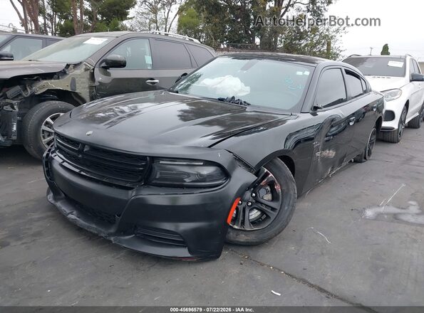 2C3CDXBG8NH144925 2022 DODGE CHARGER Black Przód lewy