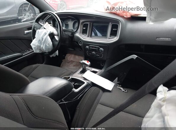 2C3CDXBG8NH144925 2022 DODGE CHARGER Black Widok wnętrza z przodu