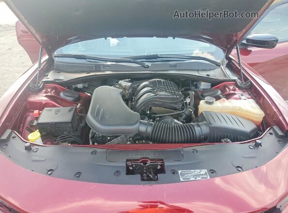 2C3CDXBG8PH656686 2023 DODGE CHARGER Burgundy Widok wnętrza z tyłu