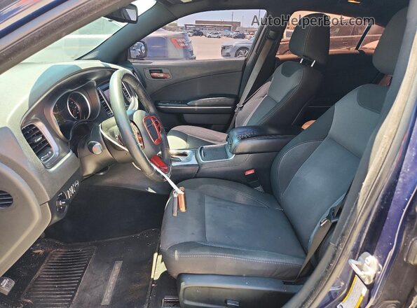2C3CDXBG9GH228383 2016 DODGE CHARGER Синий Вид салона спереди