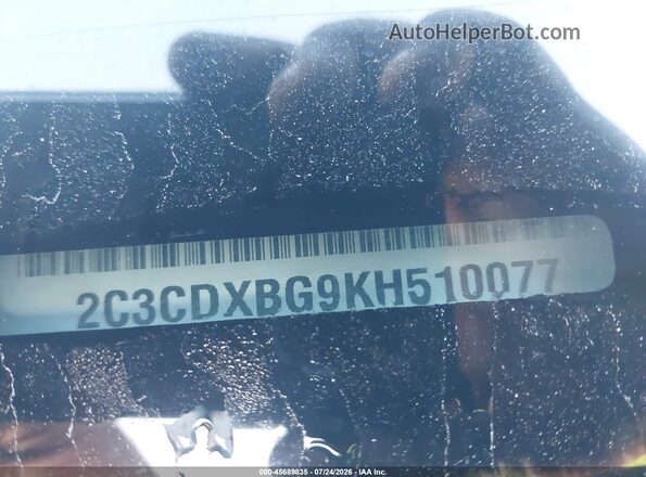 2C3CDXBG9KH510077 2019 DODGE CHARGER White ძრავის განყოფილების ხედი