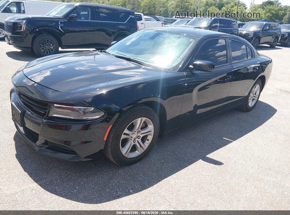 2C3CDXBG9MH607766 2021 DODGE CHARGER Black Передня ліва чверть