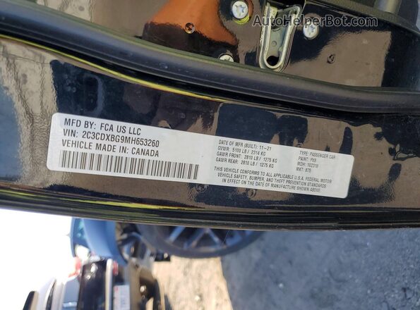 2C3CDXBG9MH653260 2021 DODGE CHARGER Black Engine compartment view
