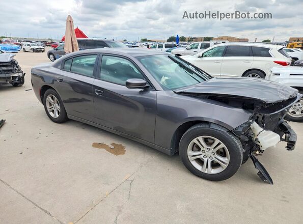 2C3CDXBGXKH572863 2019 DODGE CHARGER Gray Delantero derecho
