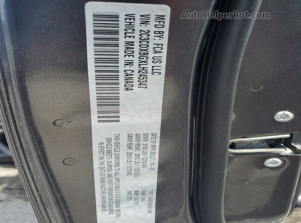 2C3CDXBGXLH245347 2020 DODGE CHARGER Серый Вид подкапотного пространства
