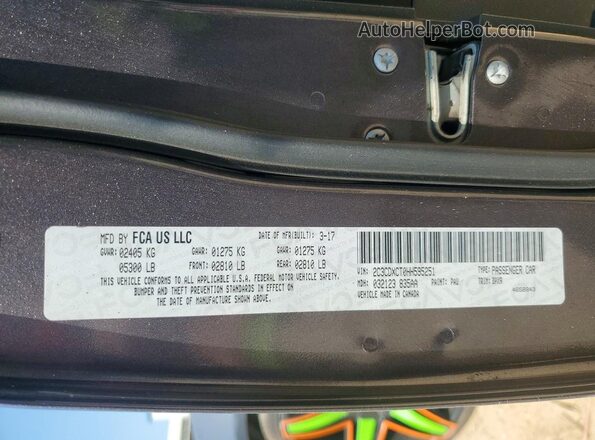 2C3CDXCT0HH595251 2017 DODGE CHARGER Two Tone Widok komory silnika