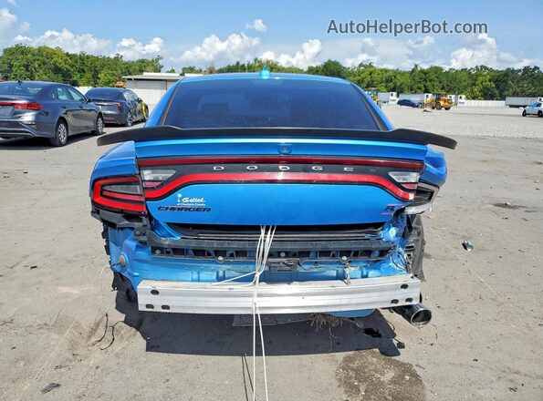 2C3CDXCT0JH316273 2018 DODGE CHARGER Blue Vista trasera