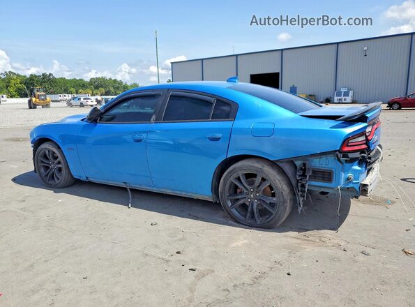 2C3CDXCT0JH316273 2018 DODGE CHARGER Blue Trasero izquierdo