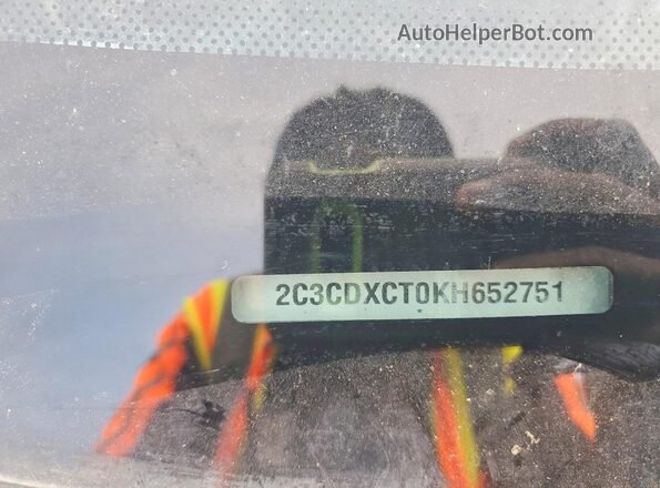2C3CDXCT0KH652751 2019 DODGE CHARGER Gray VIN sticker view