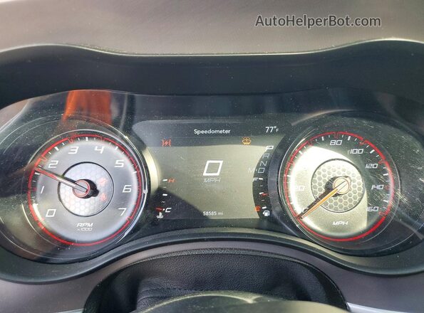 2C3CDXCT0NH141772 2022 DODGE CHARGER Gray Instrument cluster view