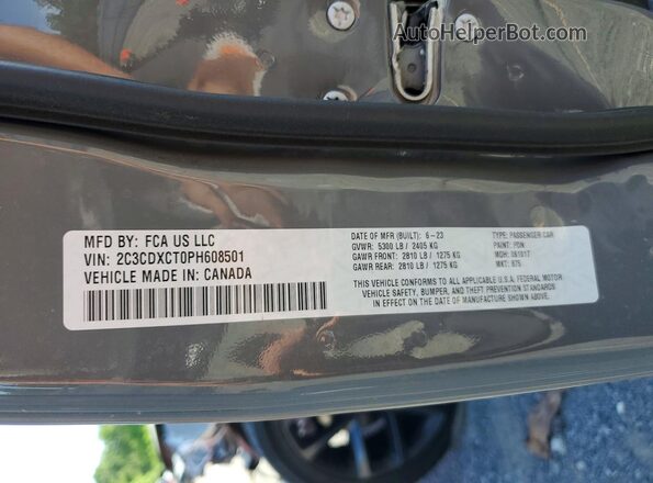 2C3CDXCT0PH608501 2023 DODGE CHARGER Серый Вид подкапотного пространства