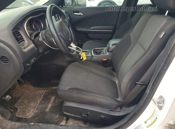 2C3CDXCT1GH204056 2016 DODGE CHARGER Белый Вид салона спереди