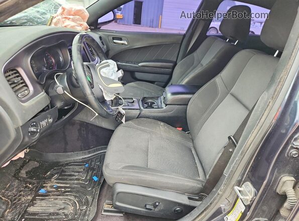 2C3CDXCT1JH129642 2018 DODGE CHARGER Charcoal Вид салону спереду