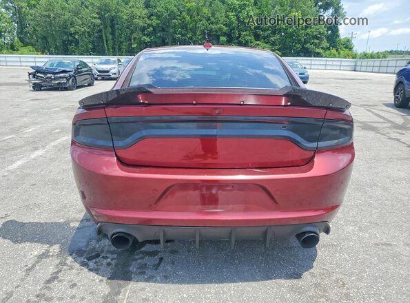 2C3CDXCT1JH225268 2018 DODGE CHARGER Burgundy უკანა ხედი