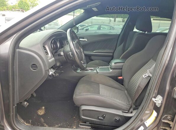 2C3CDXCT1KH532375 2019 DODGE CHARGER Угольный Вид салона спереди