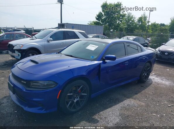 2C3CDXCT1KH730275 2019 DODGE CHARGER Синий Передняя левая четверть