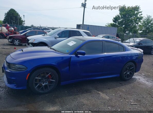 2C3CDXCT1KH730275 2019 DODGE CHARGER Синий Вид задней части салона