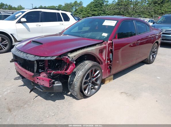 2C3CDXCT1PH645914 2023 DODGE CHARGER Burgundy Widok z przodu