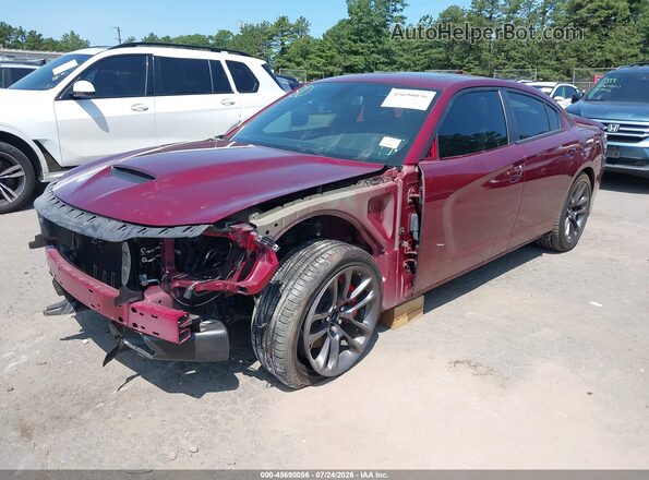 2C3CDXCT1PH645914 2023 DODGE CHARGER Burgundy Przód lewy