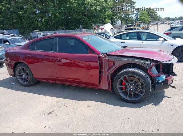 2C3CDXCT1PH645914 2023 DODGE CHARGER Burgundy Widok wnętrza 360 stopni