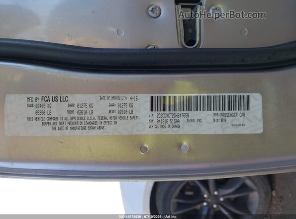 2C3CDXCT2GH247658 2016 DODGE CHARGER Silver ძრავის განყოფილების ხედი
