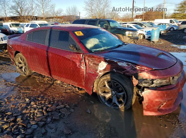 2C3CDXCT2KH575848 2019 DODGE CHARGER Maroon წინა მარჯვენა