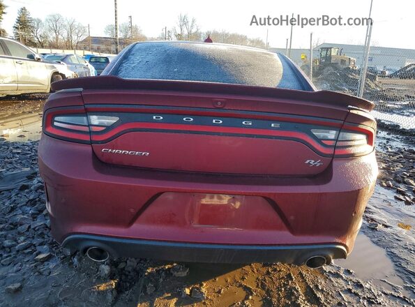 2C3CDXCT2KH575848 2019 DODGE CHARGER Maroon უკანა ხედი