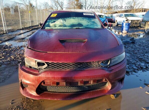 2C3CDXCT2KH575848 2019 DODGE CHARGER Maroon წინა ხედი