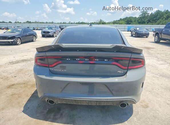 2C3CDXCT2KH607455 2019 DODGE CHARGER Gray Rear view