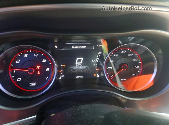 2C3CDXCT2KH607455 2019 DODGE CHARGER Gray Instrument cluster view