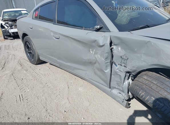 2C3CDXCT3JH291272 2018 DODGE CHARGER Gray უკანა სალონის ხედი
