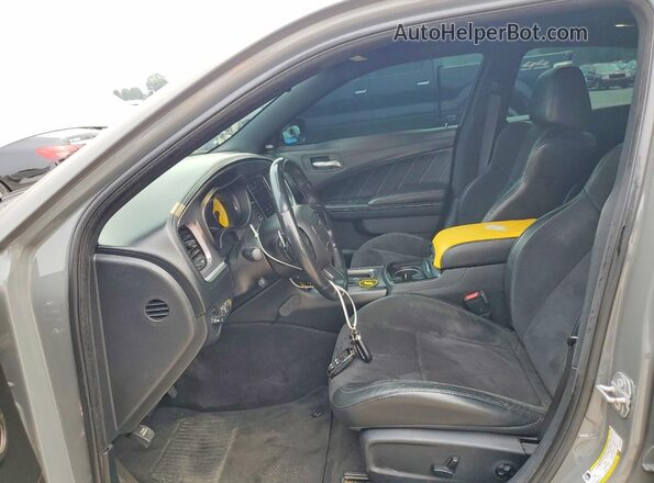 2C3CDXCT3KH520020 2019 DODGE CHARGER Gray Вид салону спереду