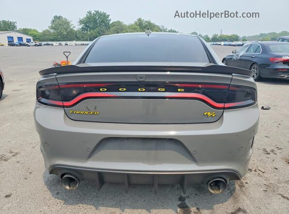 2C3CDXCT3KH520020 2019 DODGE CHARGER Gray Вид ззаду