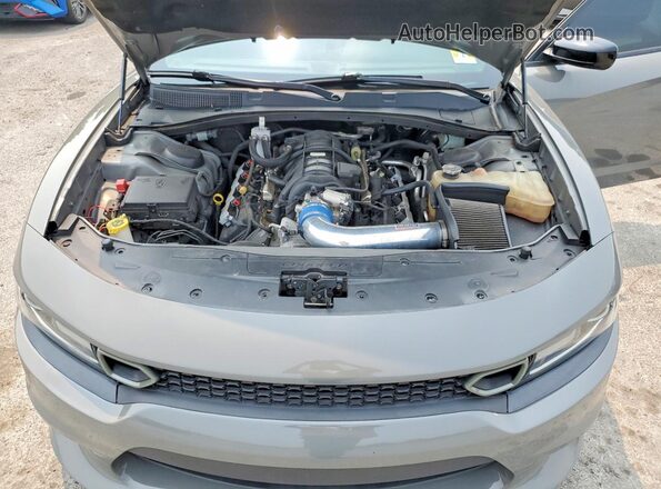 2C3CDXCT3KH520020 2019 DODGE CHARGER Gray Вид задньої частини салону
