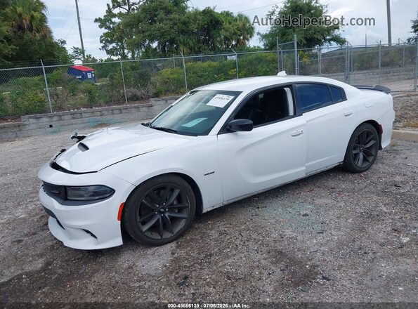 2C3CDXCT3KH568455 2019 DODGE CHARGER White Vista tres cuartos delantera izquierda