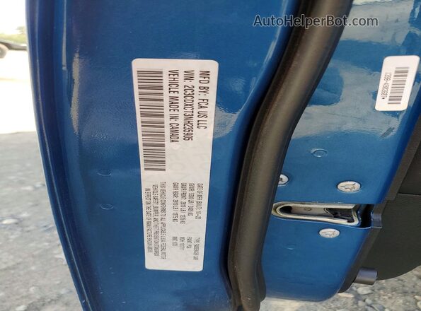 2C3CDXCT3NH235905 2022 DODGE CHARGER Blue Engine compartment view