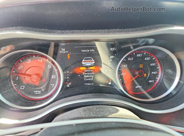 2C3CDXCT4GH251162 2016 DODGE CHARGER Черный Вид щитка приборов