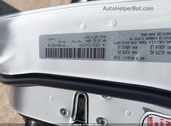 2C3CDXCT4LH131274 2020 DODGE CHARGER White Vista del compartimento del motor
