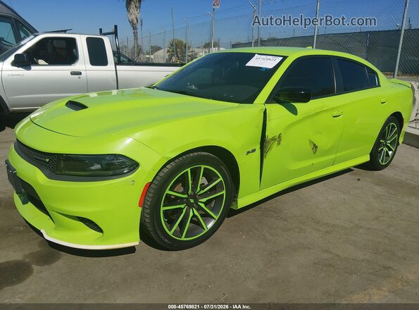 2C3CDXCT4PH704129 2023 DODGE CHARGER Green Vista tres cuartos delantera izquierda