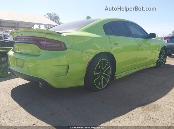 2C3CDXCT4PH704129 2023 DODGE CHARGER Green Trasero derecho