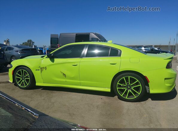 2C3CDXCT4PH704129 2023 DODGE CHARGER Green Vista interior de 360 grados