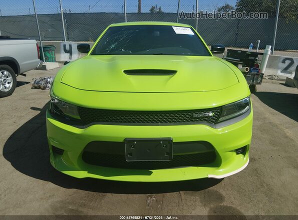 2C3CDXCT4PH704129 2023 DODGE CHARGER Green Vista del cuadro de instrumentos