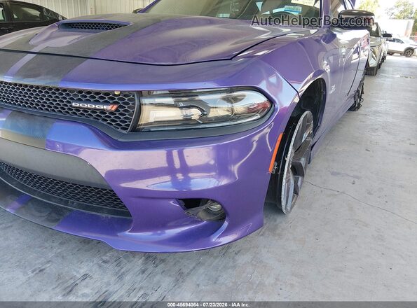 2C3CDXCT5KH522657 2019 DODGE CHARGER Purple Widok z przodu