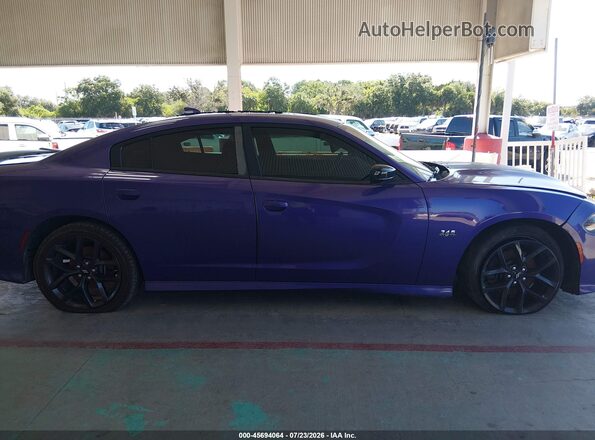 2C3CDXCT5KH522657 2019 DODGE CHARGER Purple Widok wnętrza z tyłu