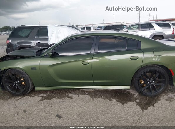 2C3CDXCT5KH666838 2019 DODGE CHARGER Green Սալոնի 360 աստիճան տեսք