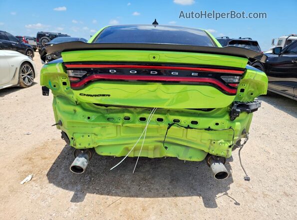 2C3CDXCT5PH604136 2023 DODGE CHARGER Green Rear view