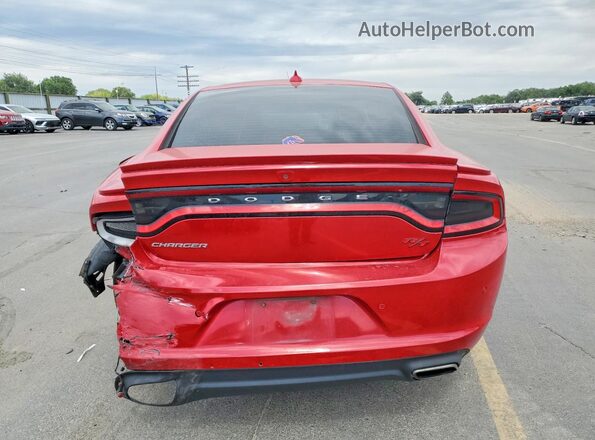 2C3CDXCT6GH237523 2016 DODGE CHARGER Red Вид ззаду