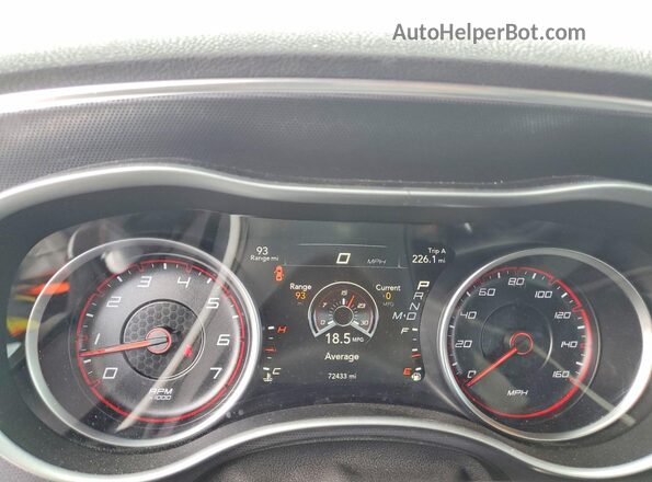 2C3CDXCT6GH237523 2016 DODGE CHARGER Red Вид щитка приладів