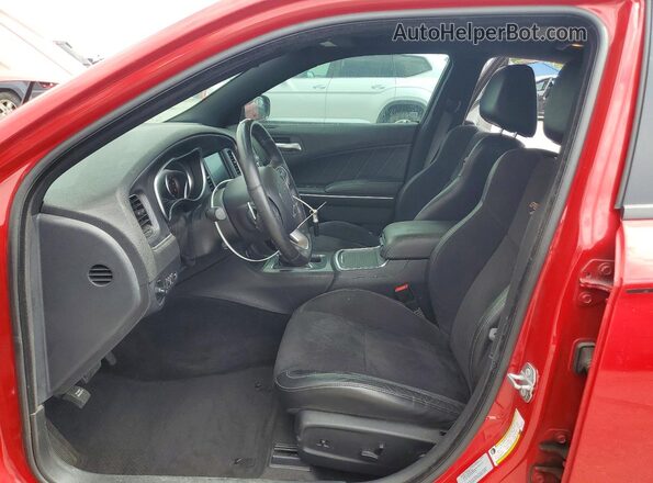 2C3CDXCT6GH237523 2016 DODGE CHARGER Red Вид салону спереду