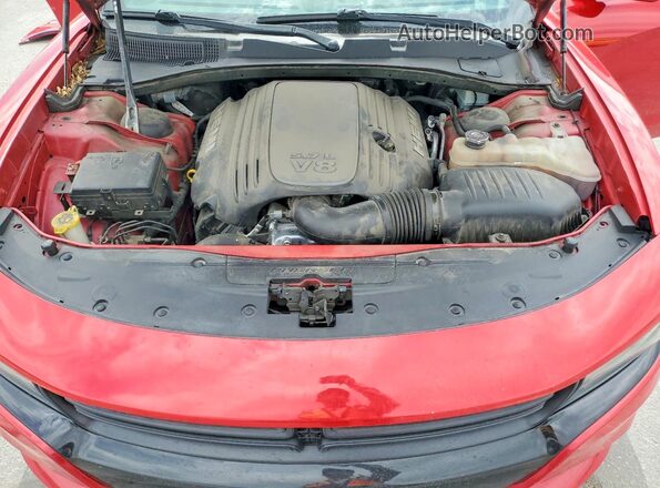 2C3CDXCT6GH237523 2016 DODGE CHARGER Red Вид задньої частини салону